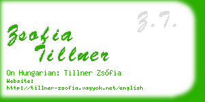 zsofia tillner business card